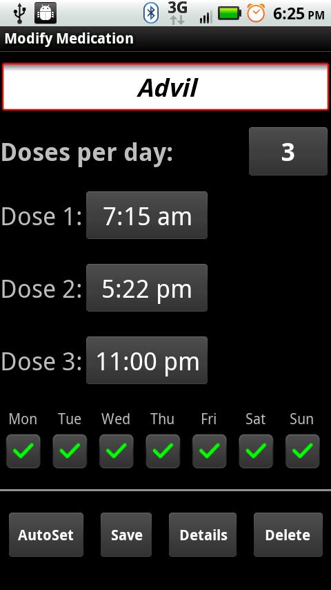 Med Minder - Pill Reminder Screen 1