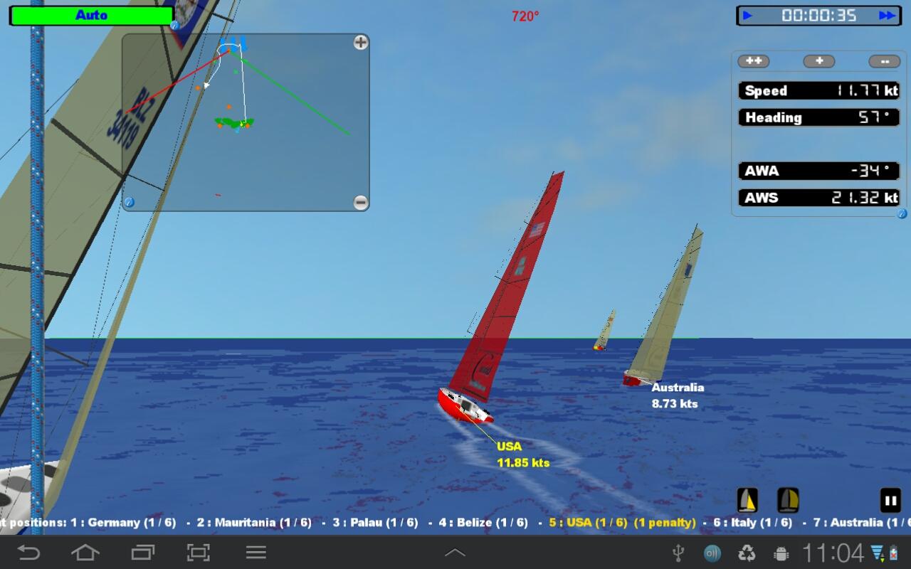 Android application cWind Sailing Simulator screenshort