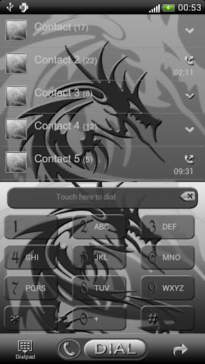 Tribal Dragon GO Contact theme