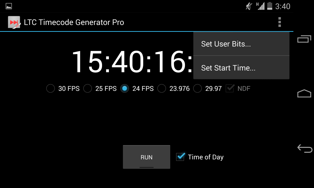 LTC Timecode Generator Pro Android Apps on Google Play