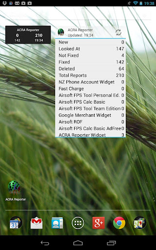 ACRA Reporter Widget