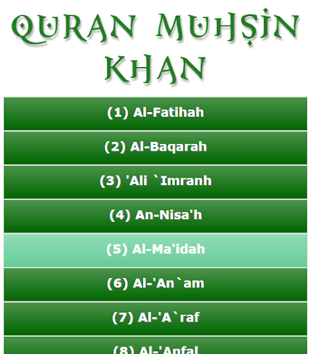 Quran Muhsin Khan