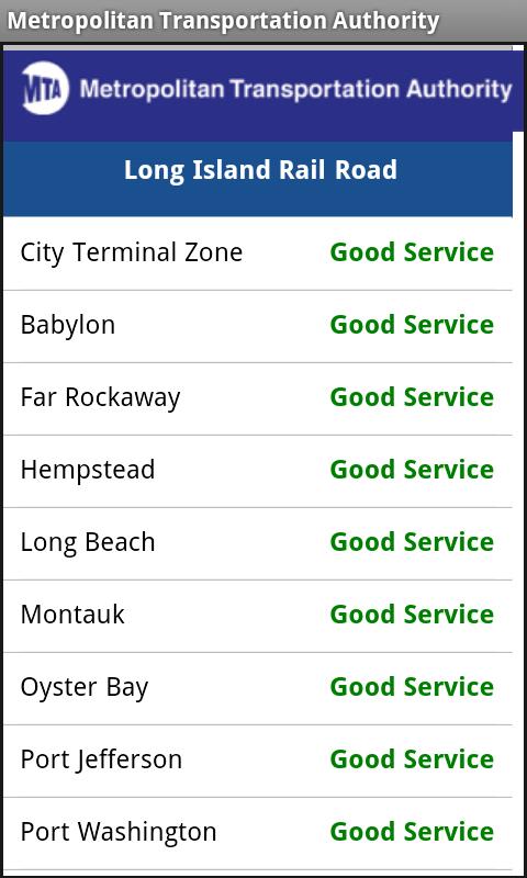 NYS MTA/LIRR/Traffic &amp; Travel Screen 2