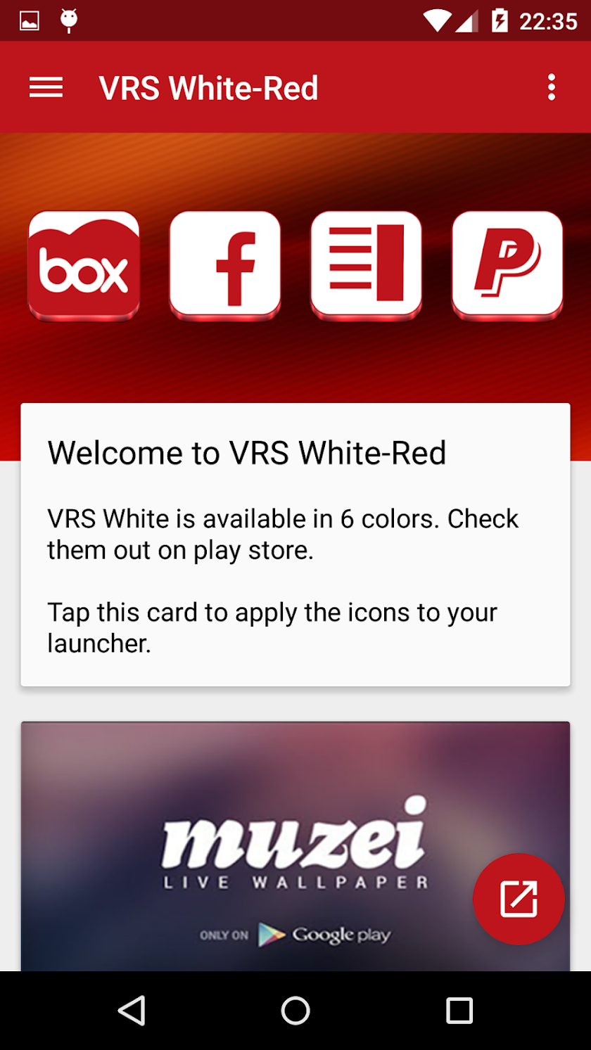 VRS White-Red Icon Pack Screen 3