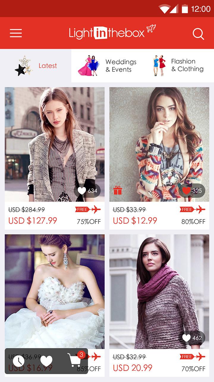 Android application LightInTheBox Online Shopping screenshort