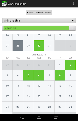 【免費生產應用App】Canned Calendar-APP點子