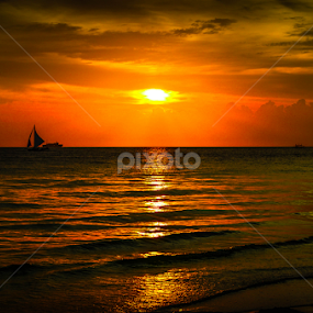 Sunset by the beach by The Bandwagon Chic - Landscapes Sunsets & Sunrises