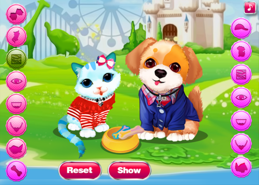 Jouful Kitten And Dog DressUp