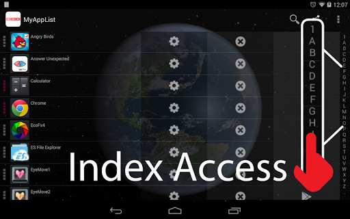 My App List: Easy index access