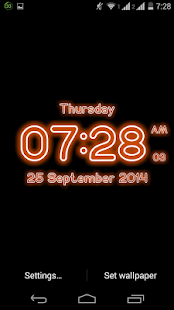 download Neon Digital Clock LWP free