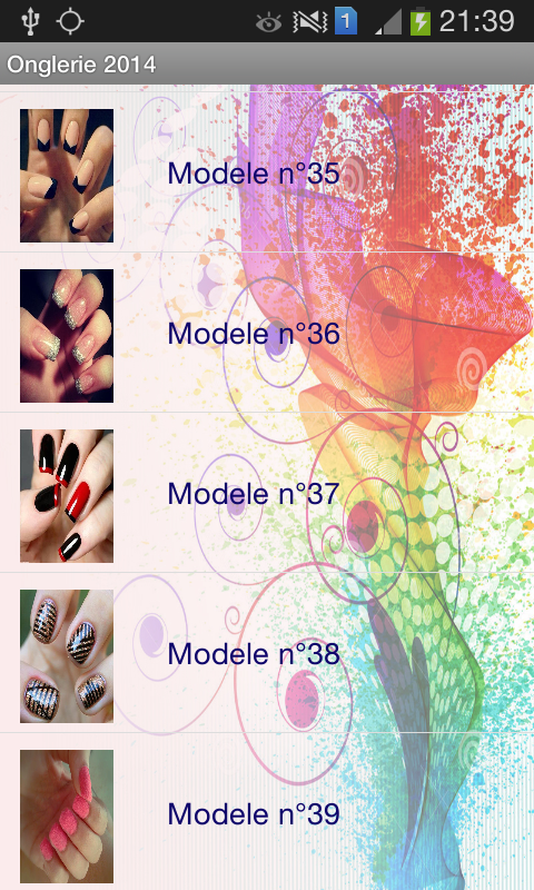 Android application Nails Collection screenshort