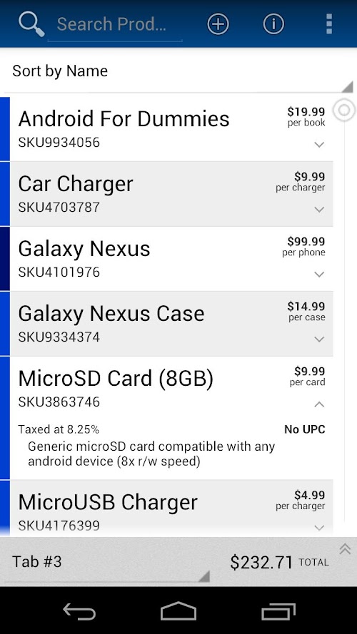 Android application Regi Point of Sale screenshort