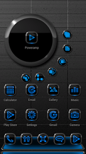 NEON BLUE Next Launcher Theme(圖2)-速報App