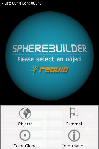 Sphere Builder Screen 1
