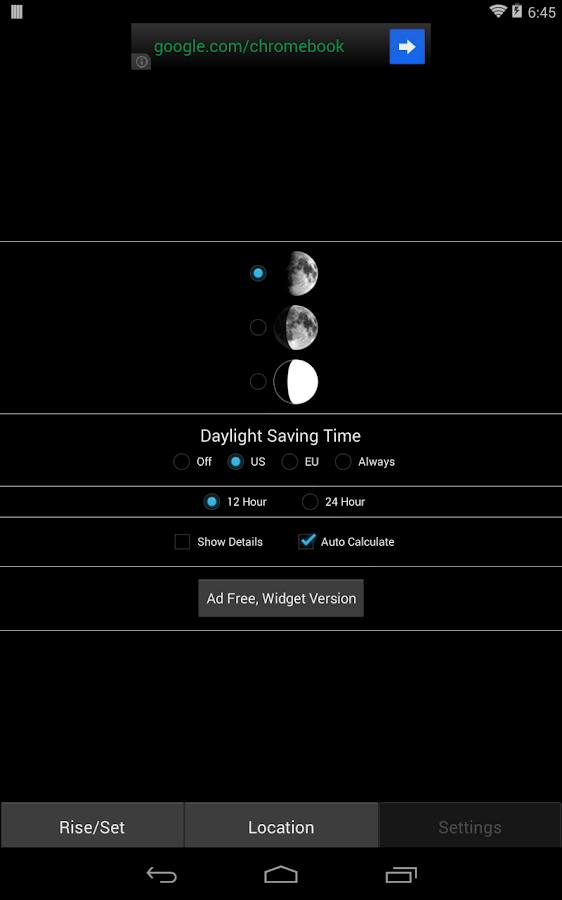 Moon Phase Calculator Free Android Apps On Google Play