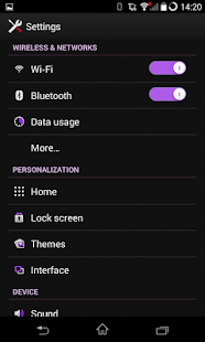 CM11 Sony XPERIA Purple theme - screenshot thumbnail