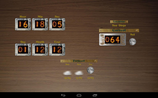 Steampunk Clock w widgets