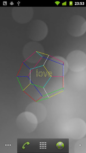 3D旋轉的立體線框動態壁紙