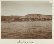 Gezicht op de mogelijke overblijfselen van Bethsaida aan het meer van Tiberias