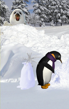 ペンギン雪ライブ壁紙のおすすめ画像1