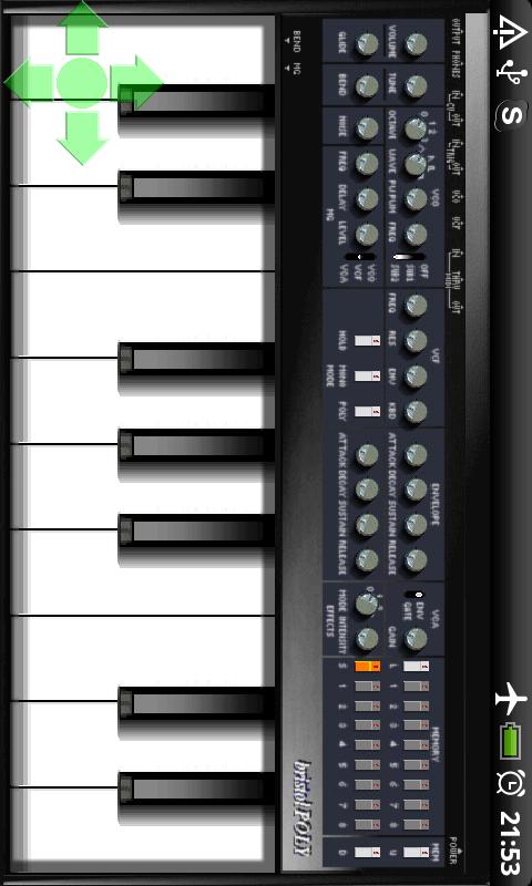 Android application Bristol PolySynth screenshort