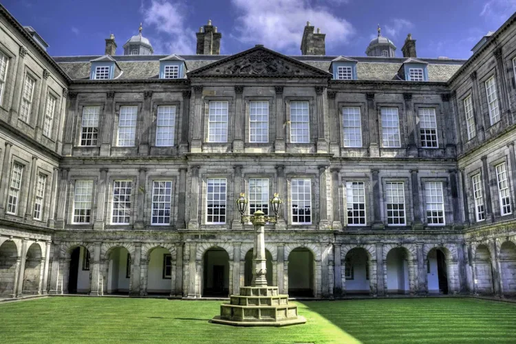 Holyrood Palace in Edinburgh, Scotland.