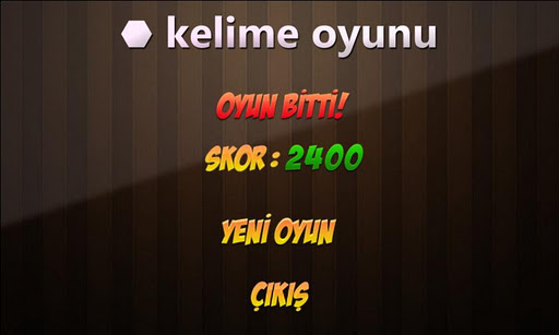 Kelime Oyunu android oyunu