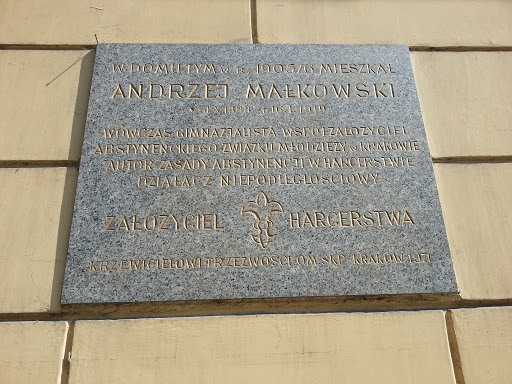 Andrzej Małkowski - Tablica Pamiątkowa