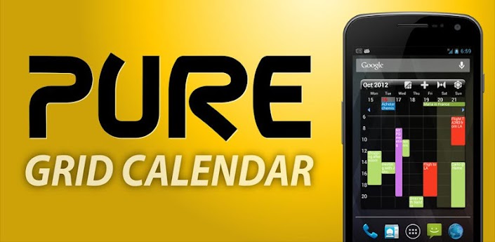 Pure Grid calendar widget