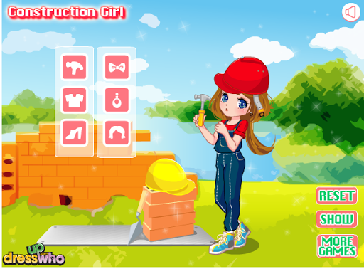 Dressup Construction Girl Game