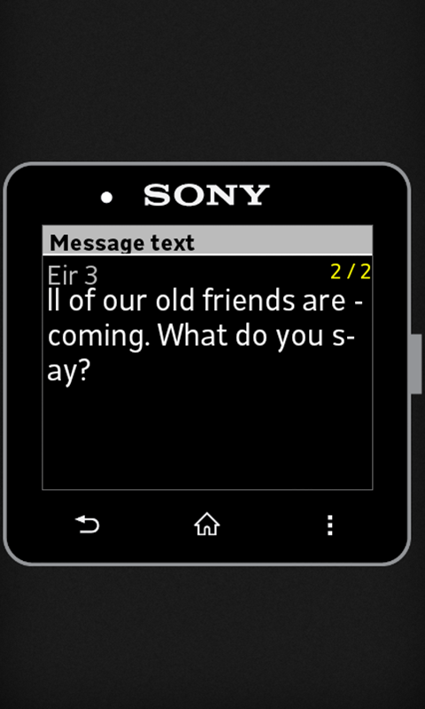 SMS Reader/Log for SmartWatch Screen 2