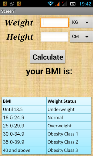 BMI calculator