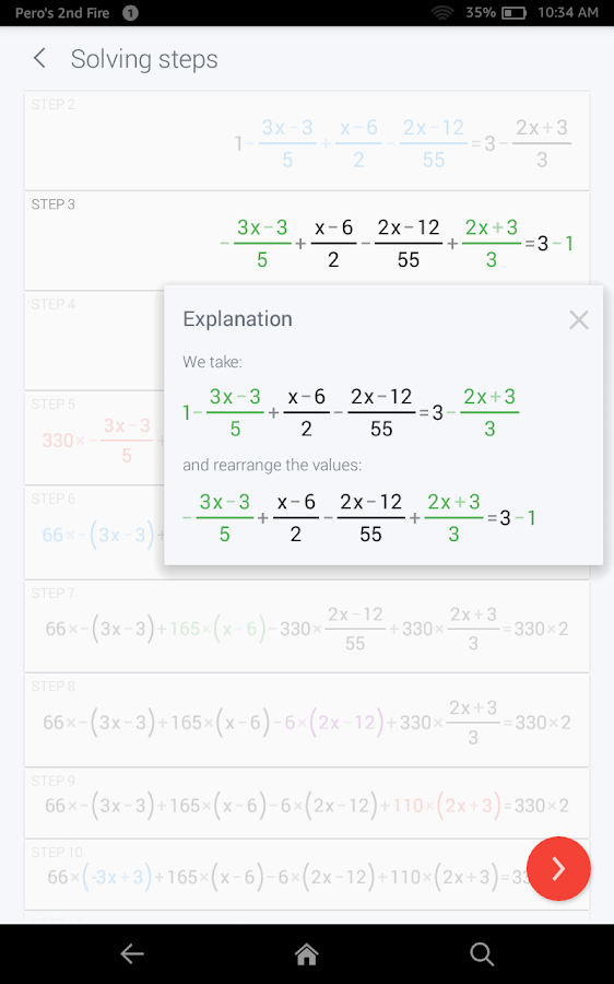 PhotoMath - screenshot