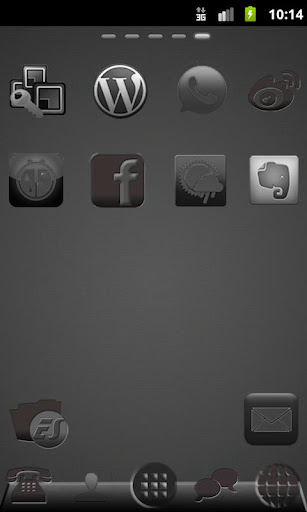 Classic Black GoLauncher Theme