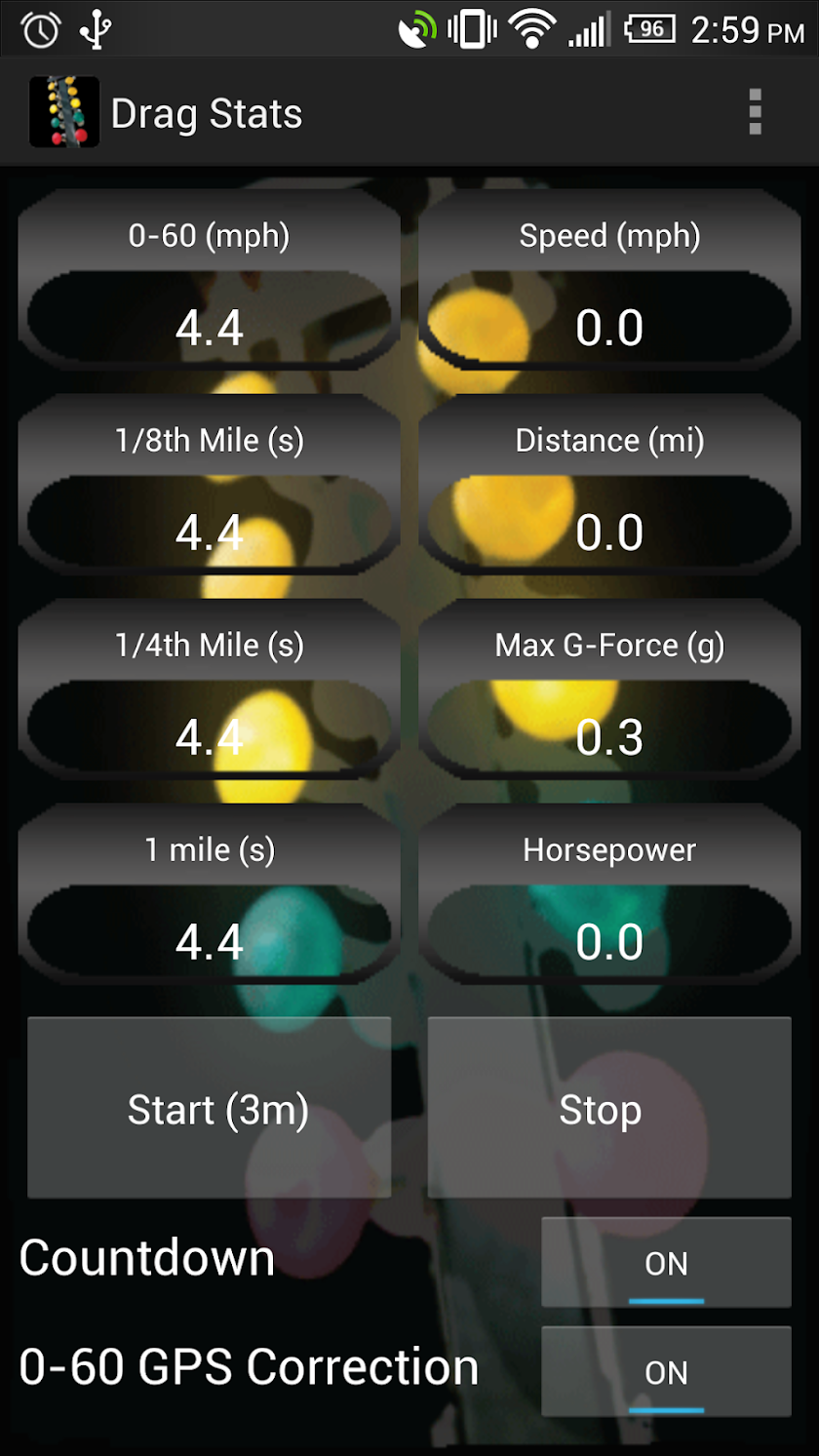 Drag Stats Screen 2