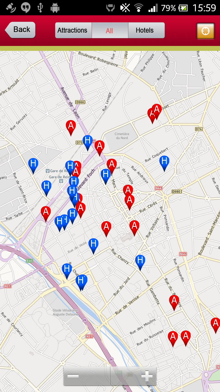 Reims Offline Map Guide Screen 2