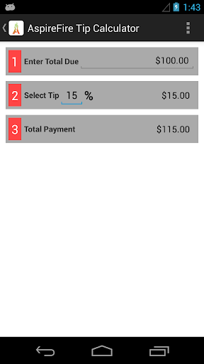 AspireFire Tip Calculator