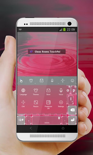 【免費個人化App】玻璃玫瑰 TouchPal Theme-APP點子