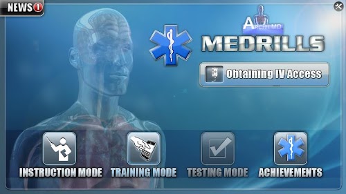 Android application Medrills: Obtaining IV Access screenshort