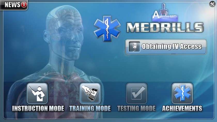 Medrills: Obtaining IV Access Screen 1