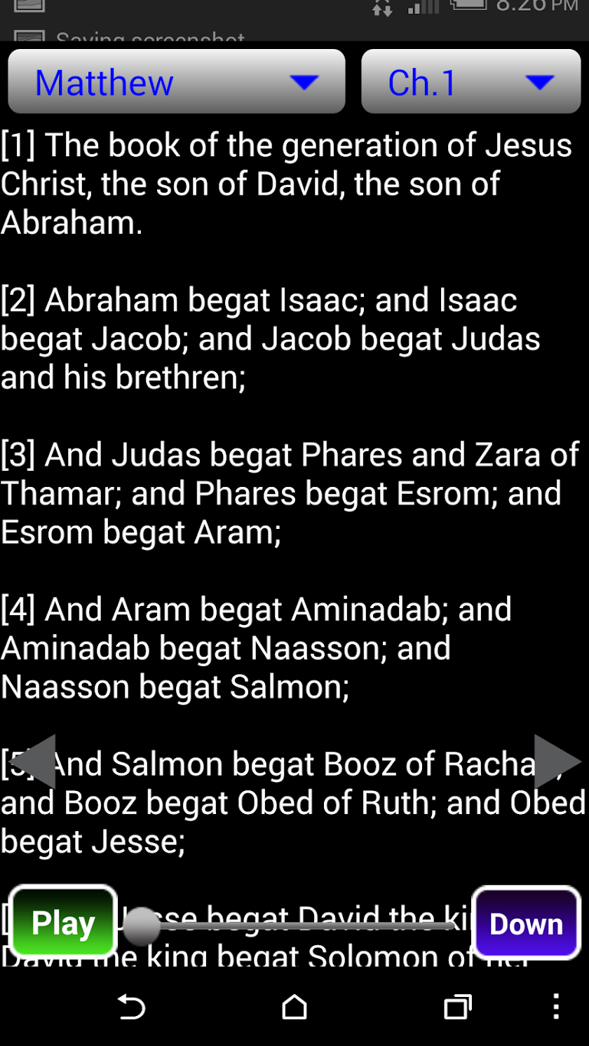 KJV Audio Bible Screen 3
