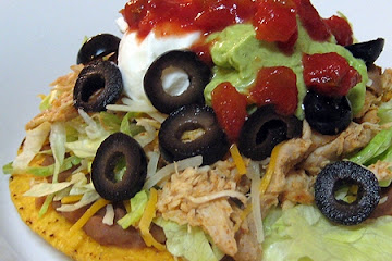 Chile Lime Chicken Tostadas in the slow cooker