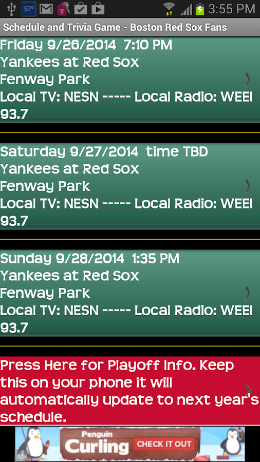 Schedule Boston Red Sox fans - Android Apps on Google Play