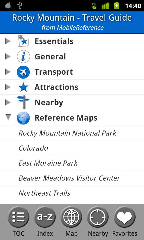 Android application Rocky Mountain NP Guide &amp; Map screenshort