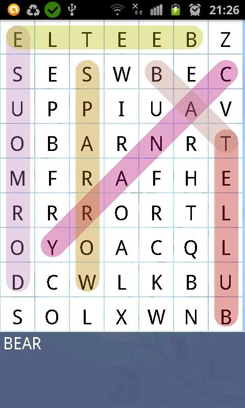    Word search- screenshot  
