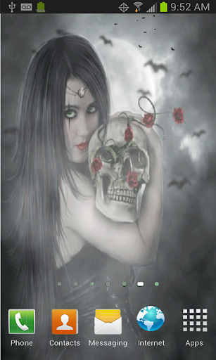 Gothic Skull Rose Live LWP