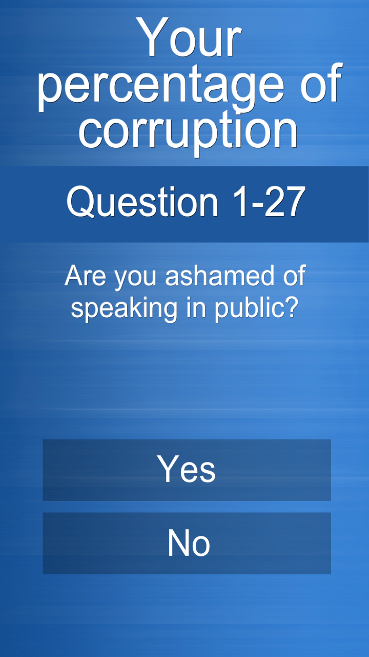 How bad are you? Screen 1