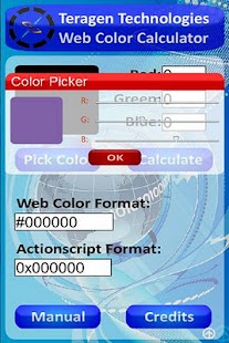 Teragen Web Color Calculator Screenshots 1