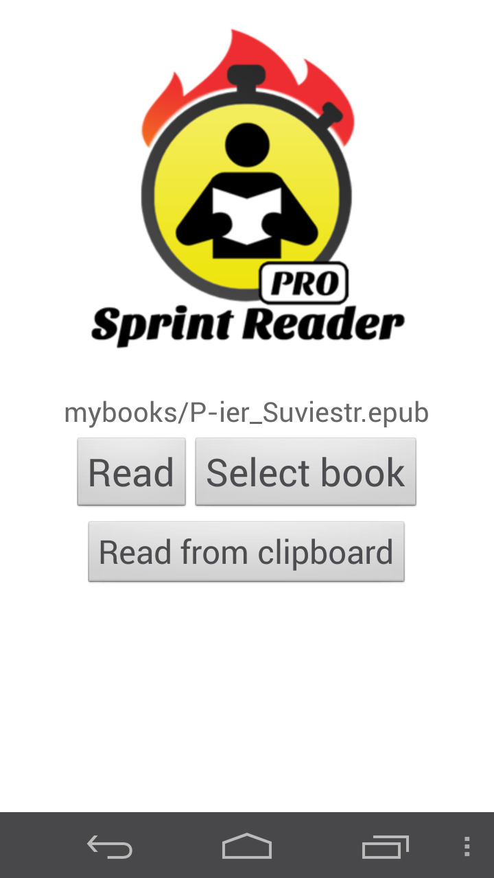 Sprint Reader PRO Screen 2