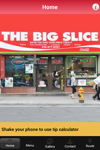 The Big Slice Pizza App
